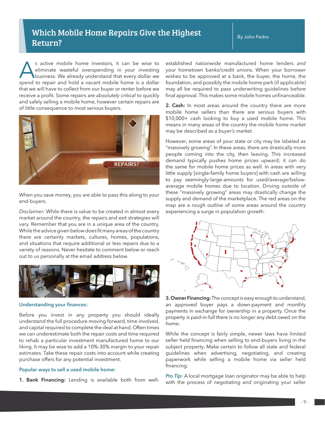 Page 9 of Manufactured Housing Review 2019 Q4