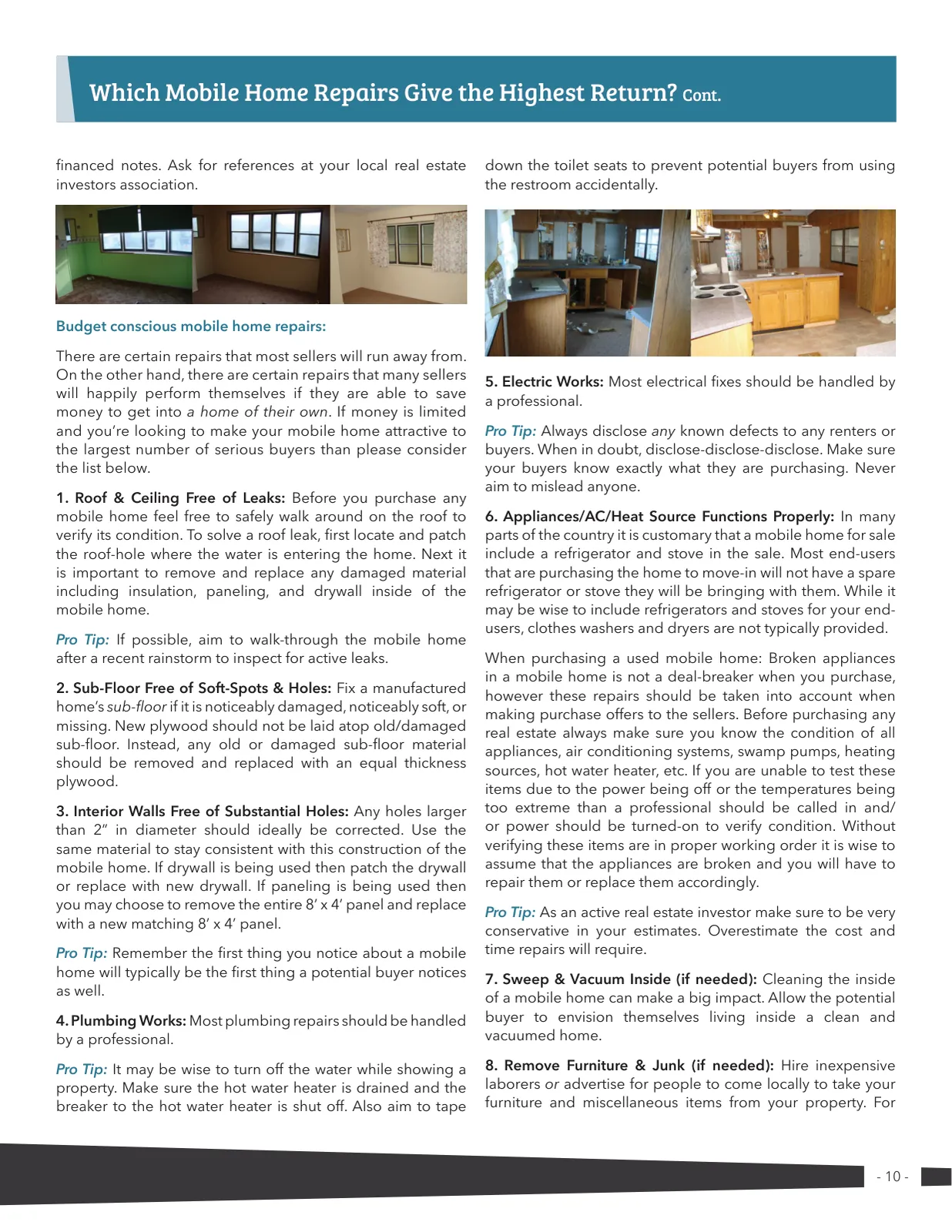 Page 10 of Manufactured Housing Review 2019 Q4