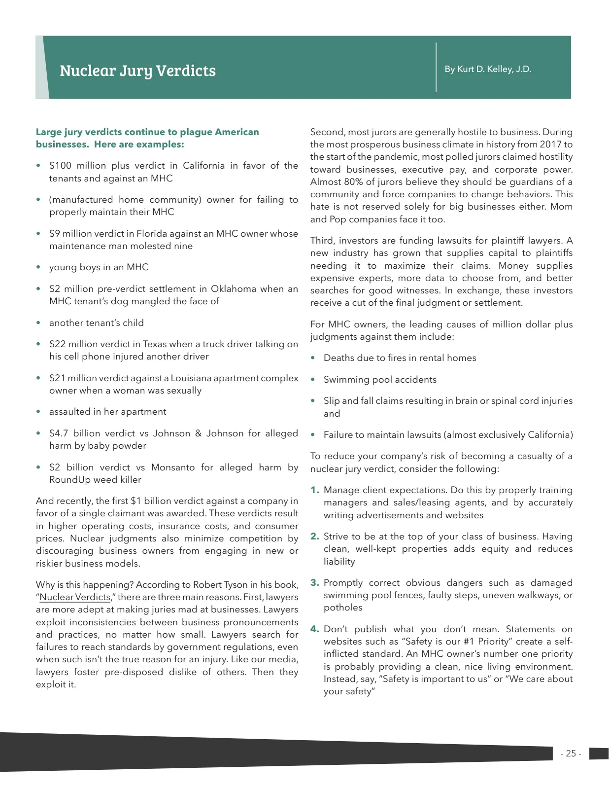 Page 25 of Manufactured Housing Review 2020 Q4