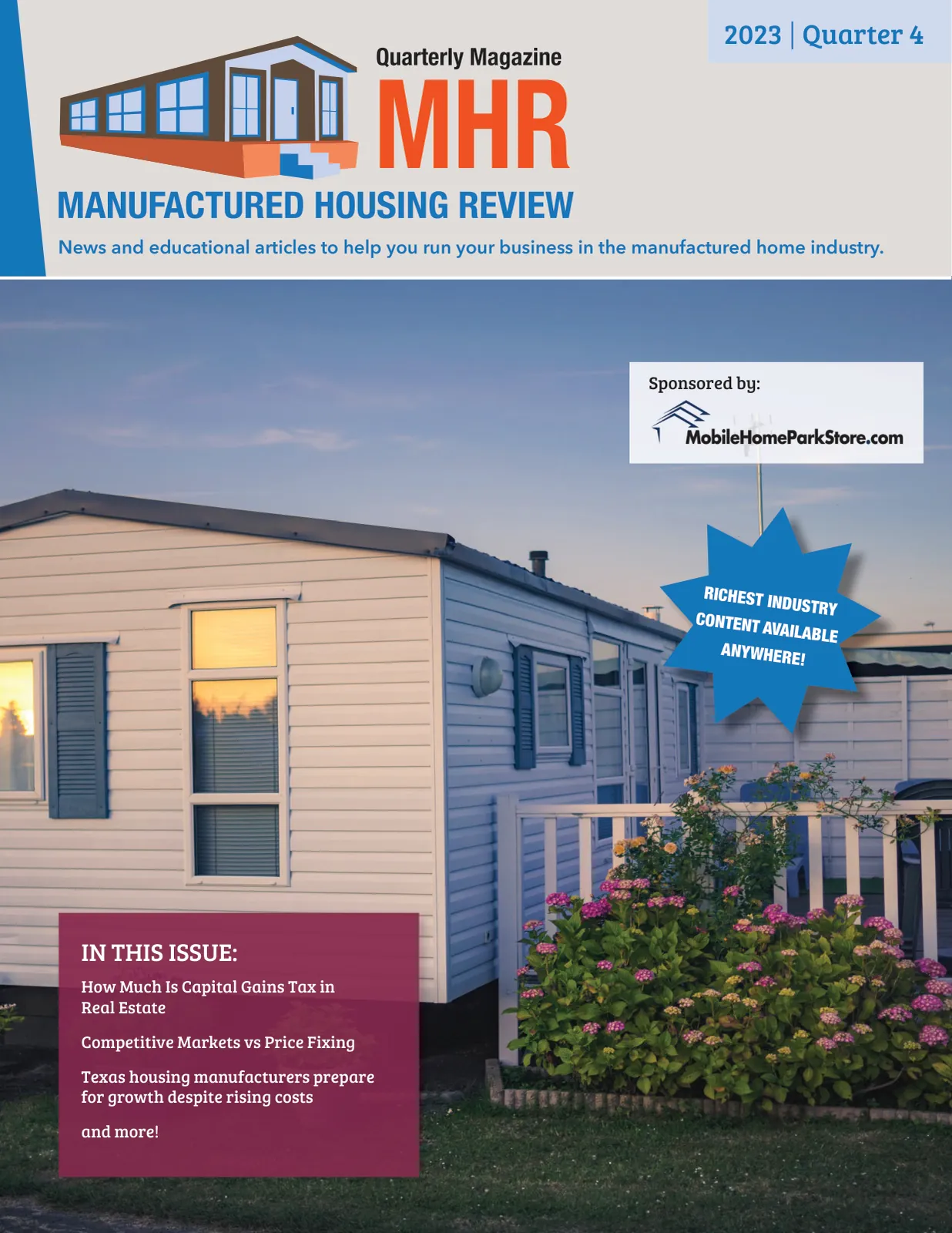 Page 1 of Manufactured Housing Review 2023 Q4