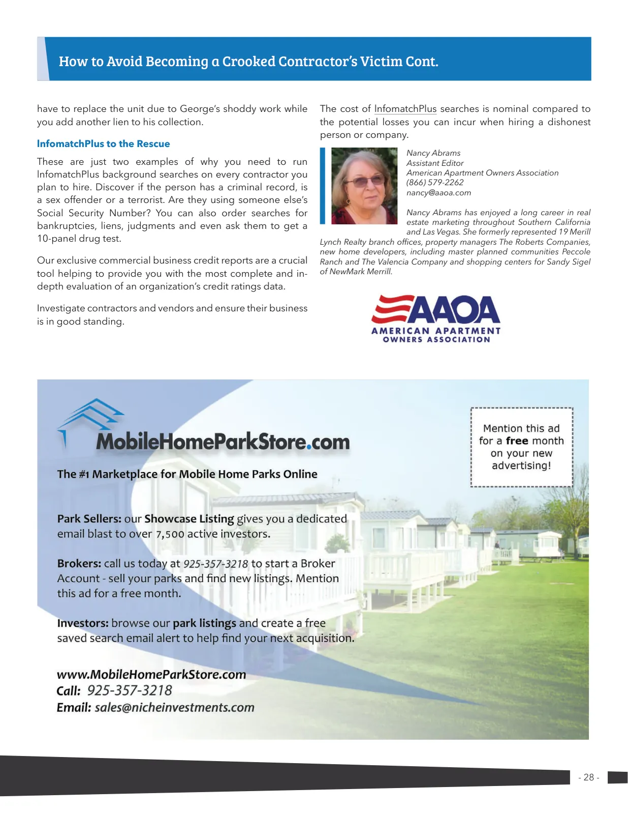 Page 28 of Manufactured Housing Review 2023 Q4