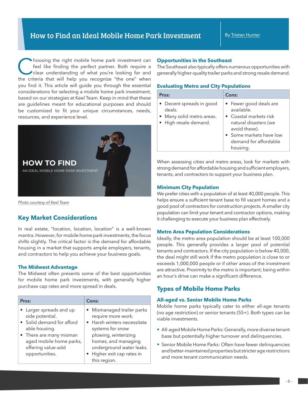 Page 6 of Manufactured Housing Review 2024 Q4