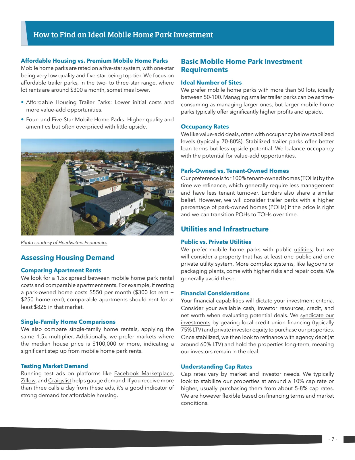 Page 7 of Manufactured Housing Review 2024 Q4