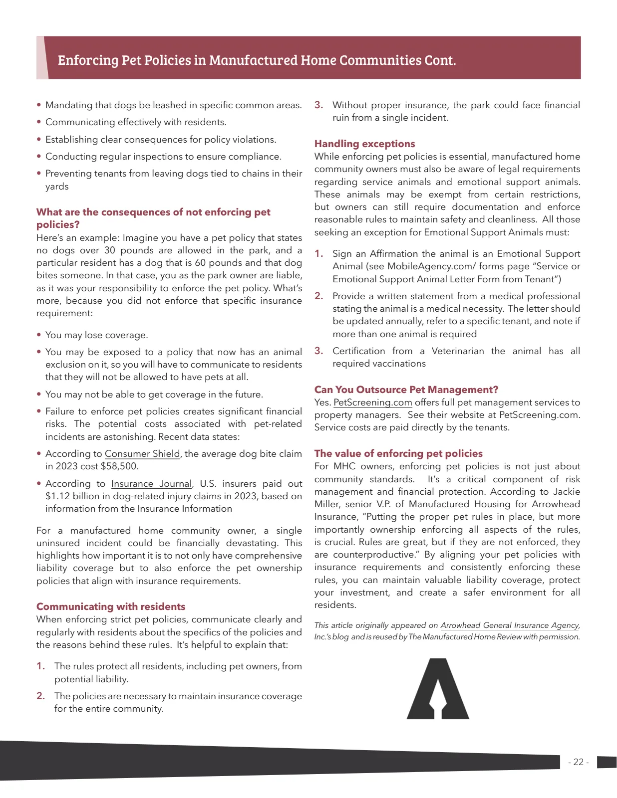 Page 22 of Manufactured Housing Review 2024 Q4