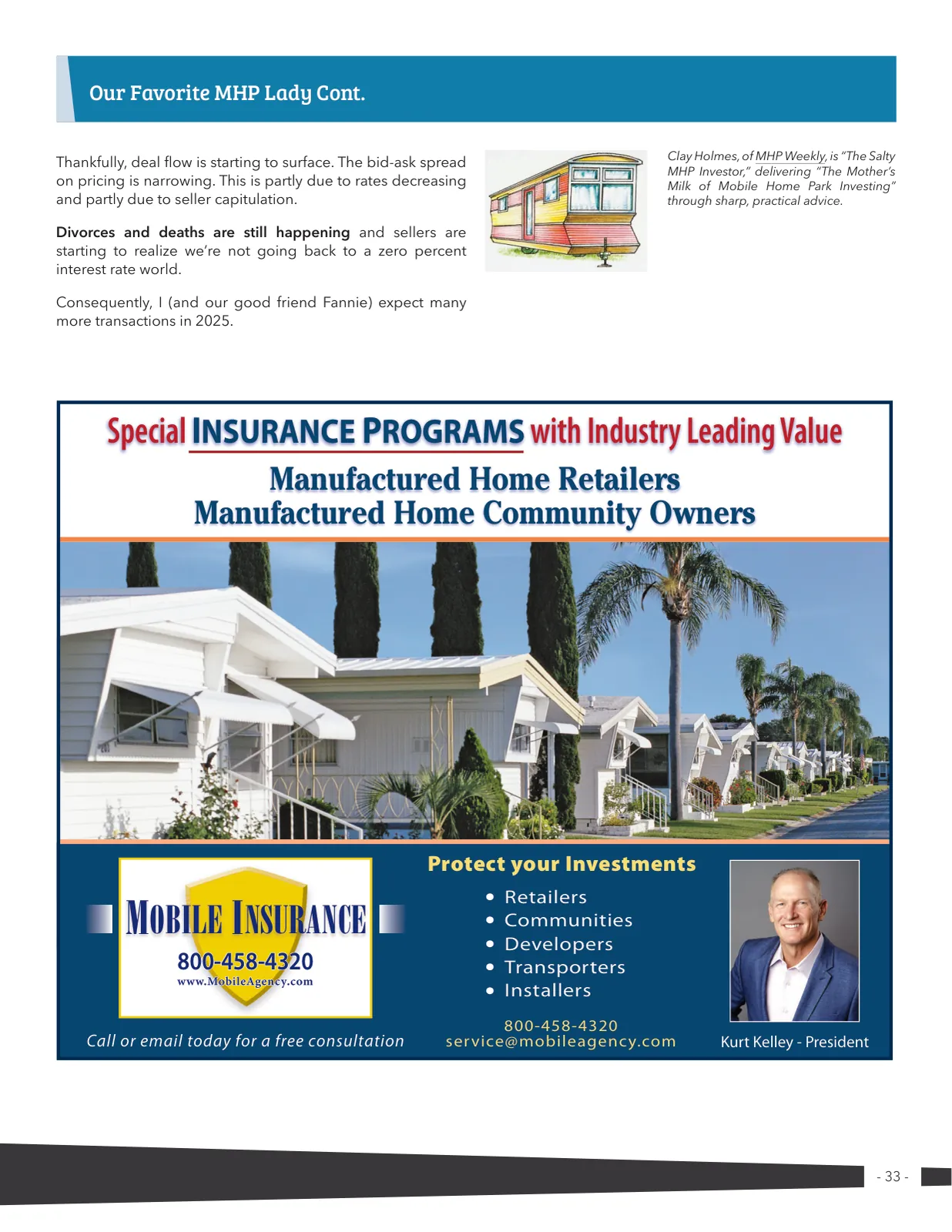 Page 33 of Manufactured Housing Review 2024 Q4