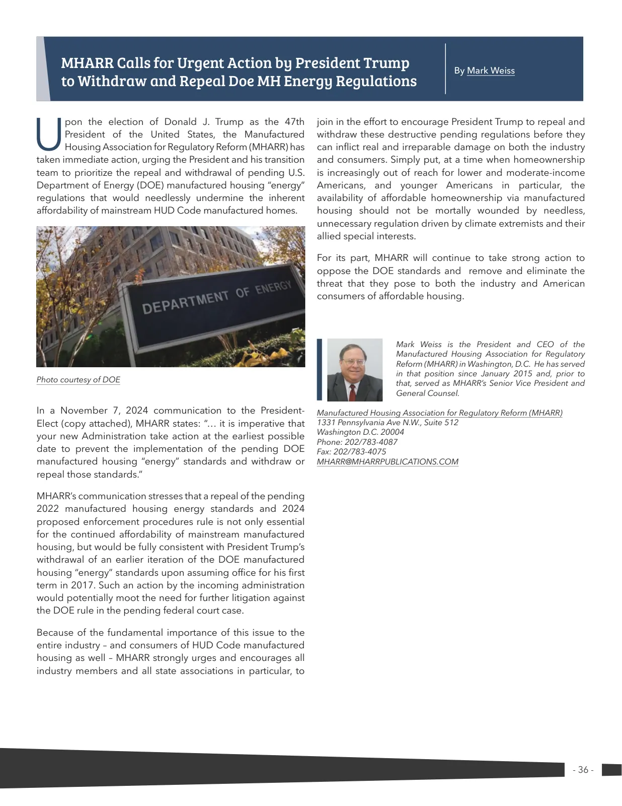 Page 36 of Manufactured Housing Review 2024 Q4