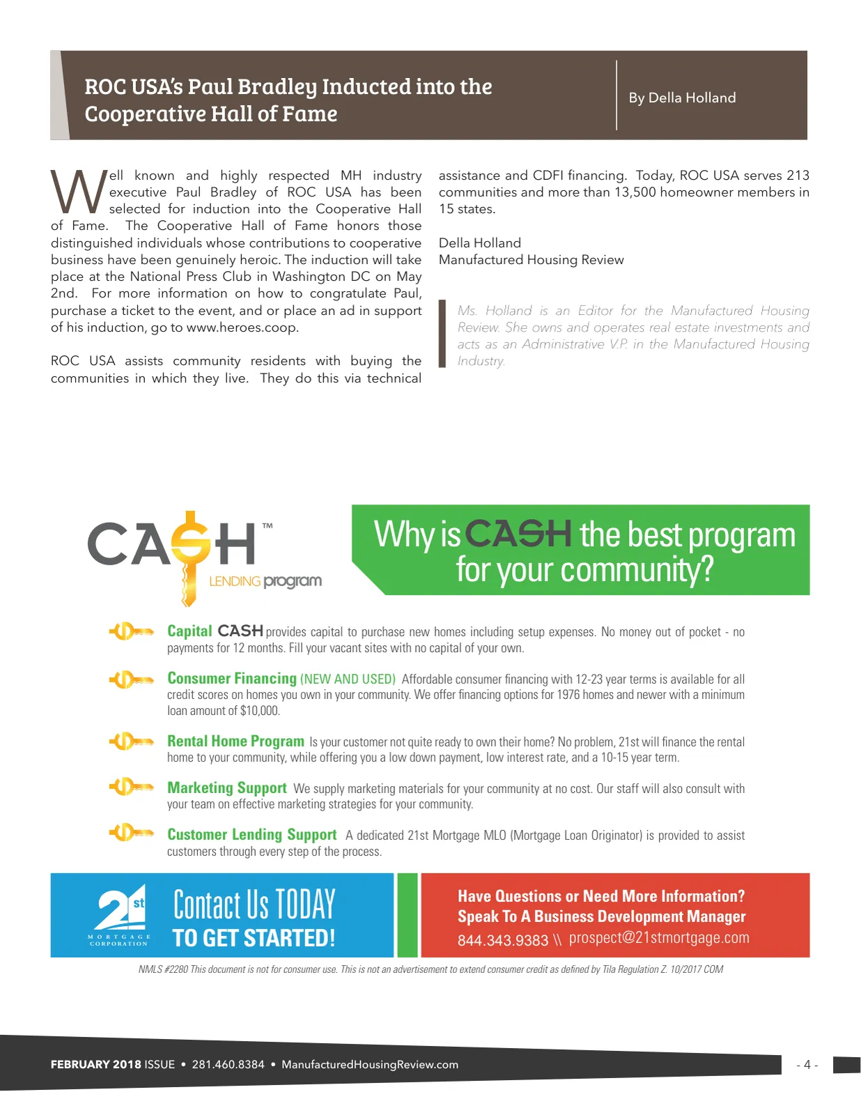 Page 4 of Manufactured Housing Review February 2018