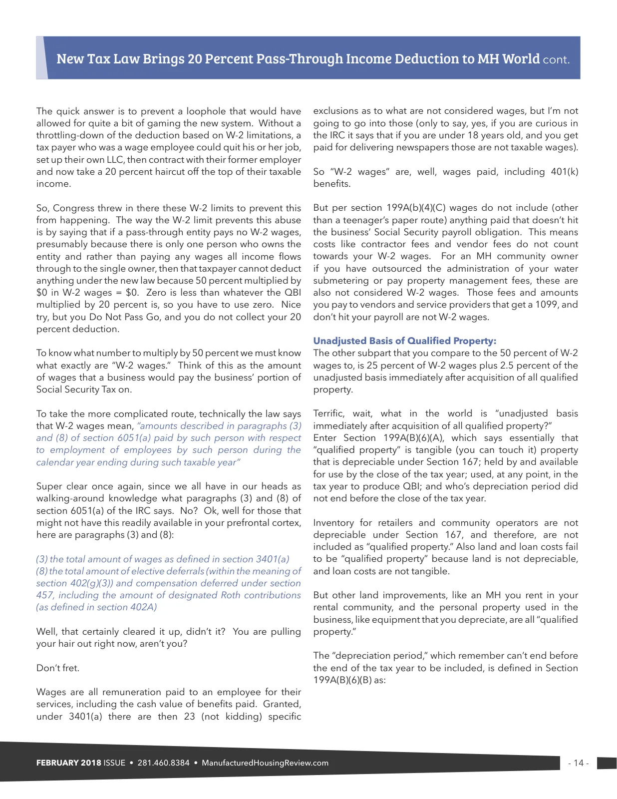Page 14 of Manufactured Housing Review February 2018