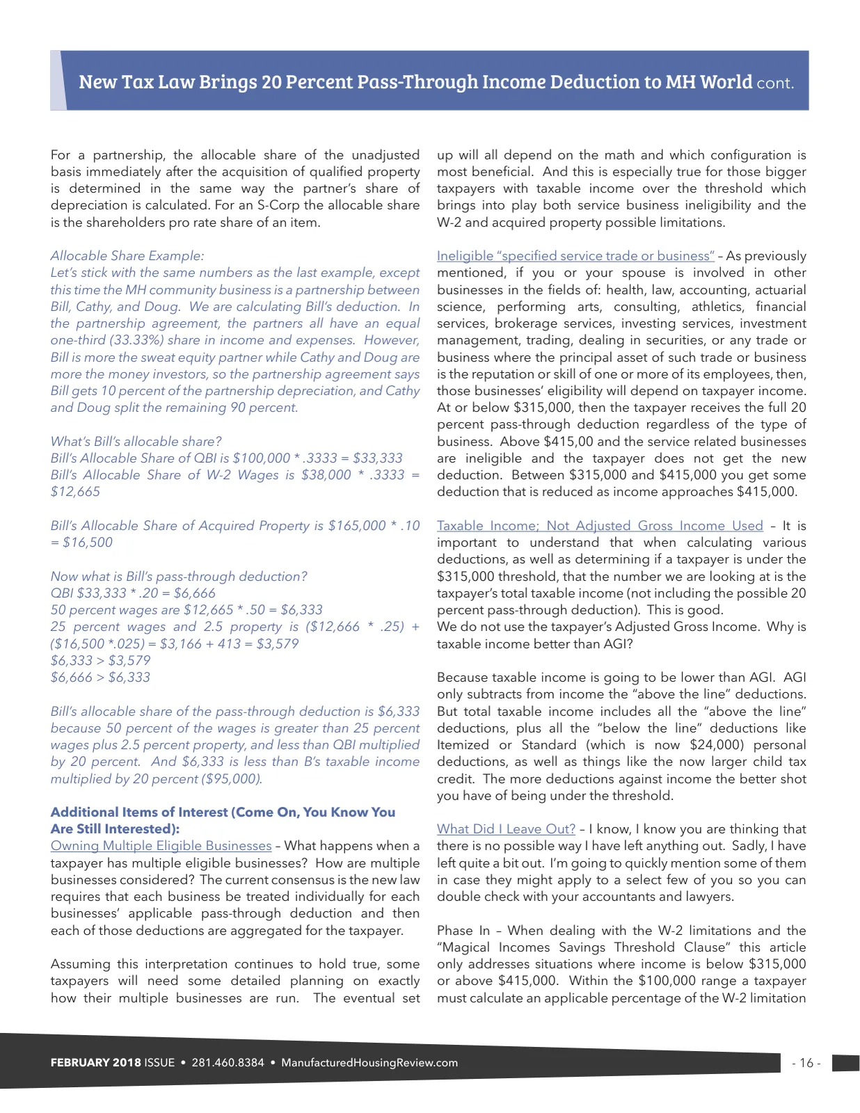 Page 16 of Manufactured Housing Review February 2018
