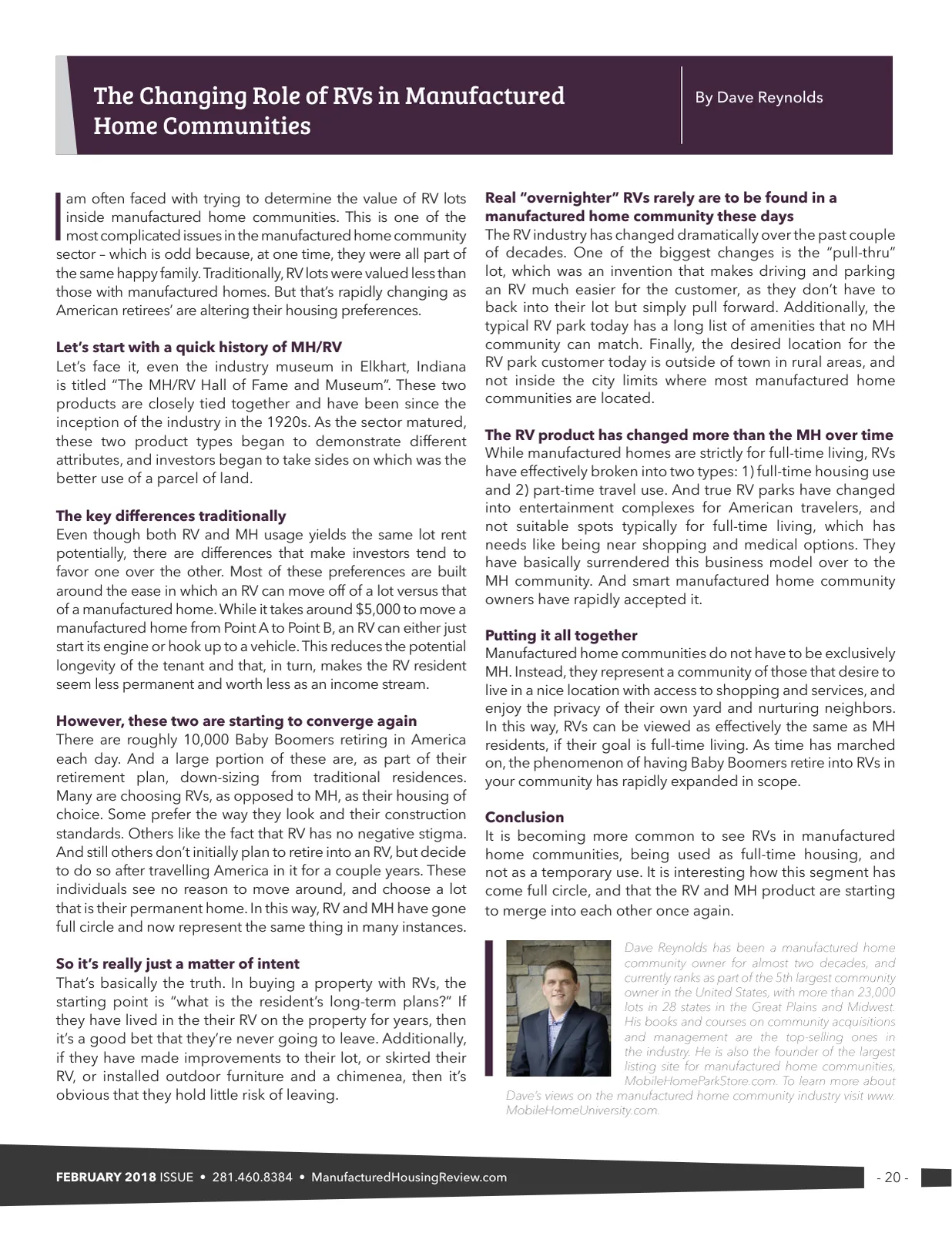 Page 20 of Manufactured Housing Review February 2018
