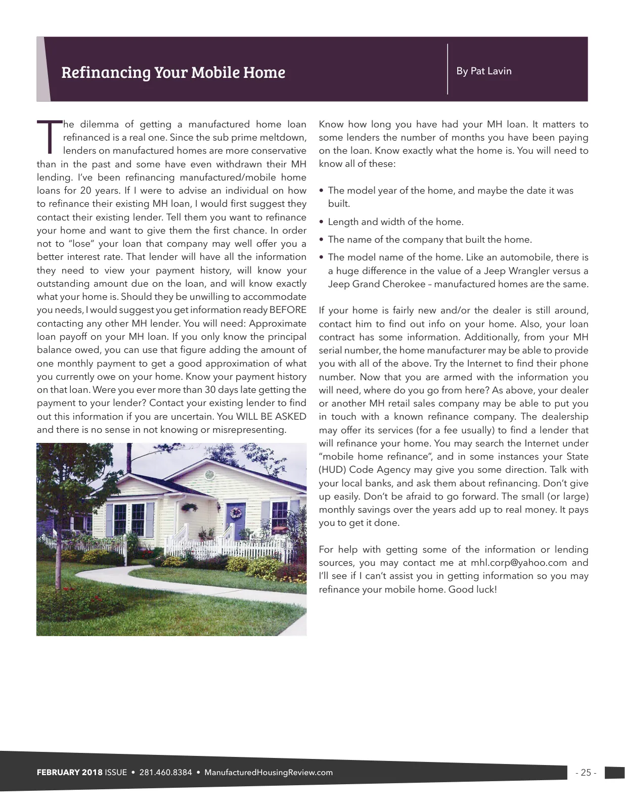 Page 25 of Manufactured Housing Review February 2018
