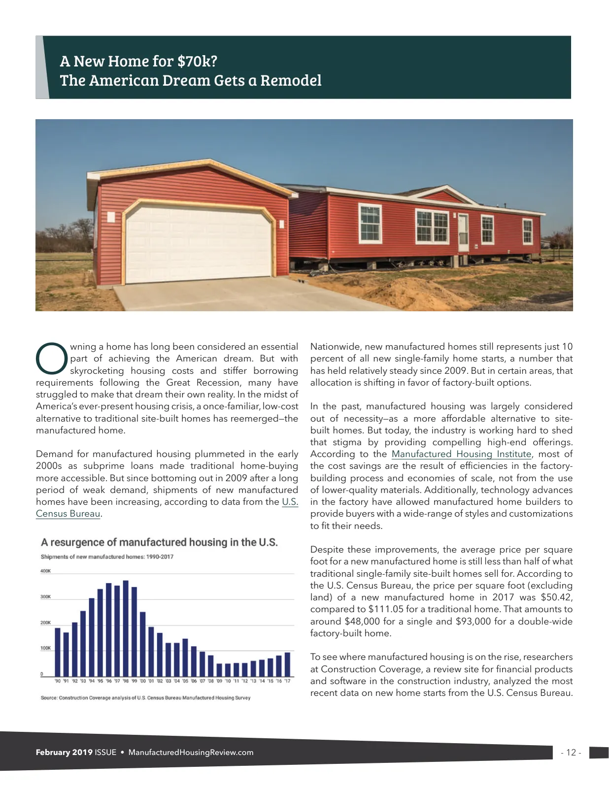 Page 12 of Manufactured Housing Review February 2019