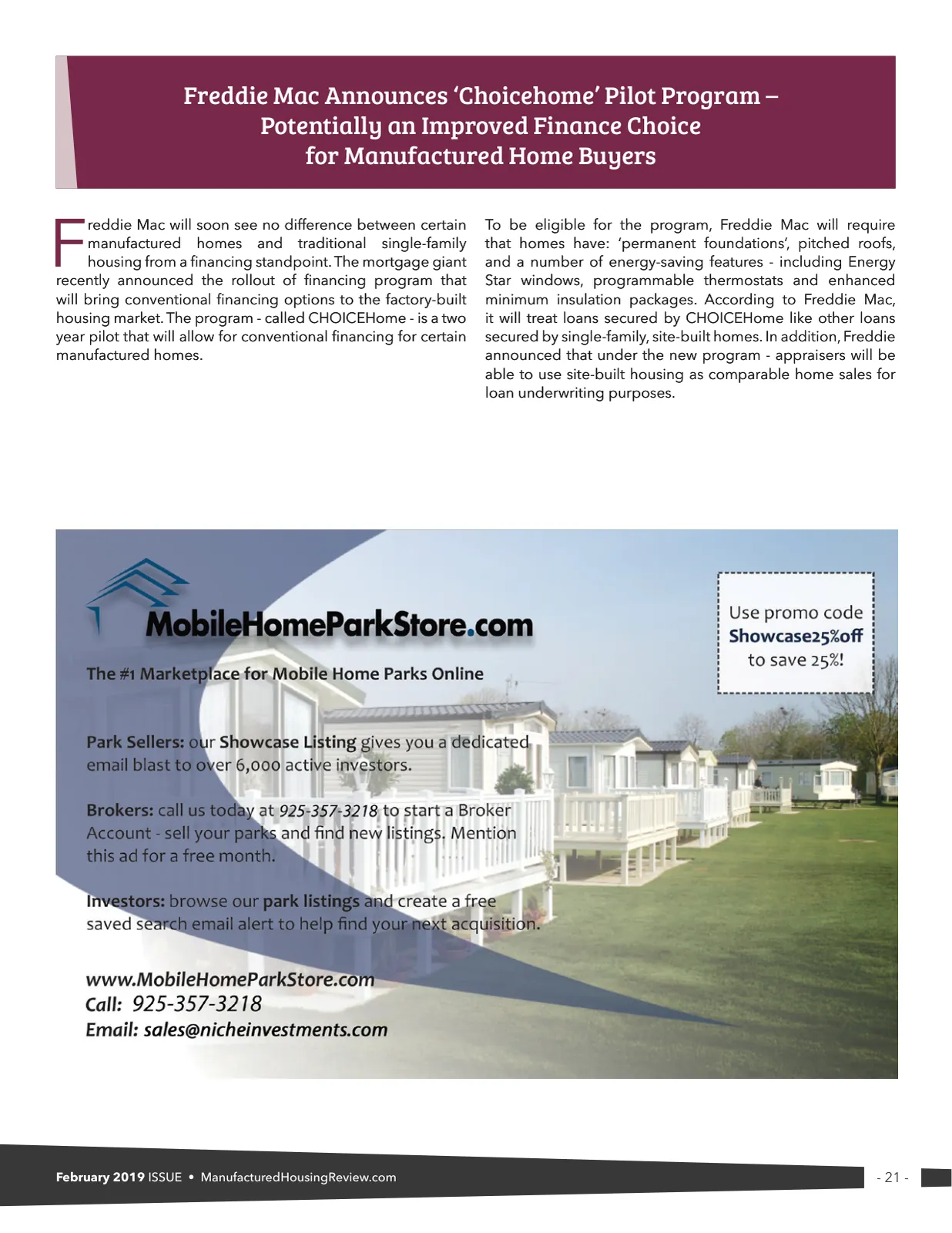 Page 21 of Manufactured Housing Review February 2019