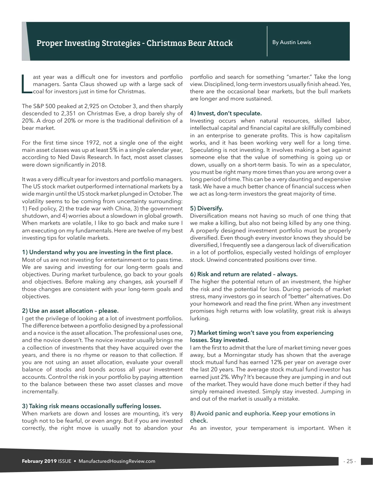Page 25 of Manufactured Housing Review February 2019