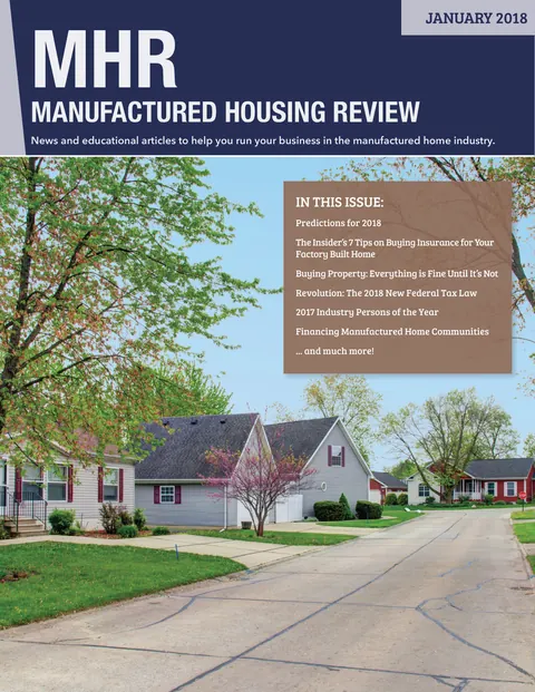 Manufactured Housing Review - January 2018 cover