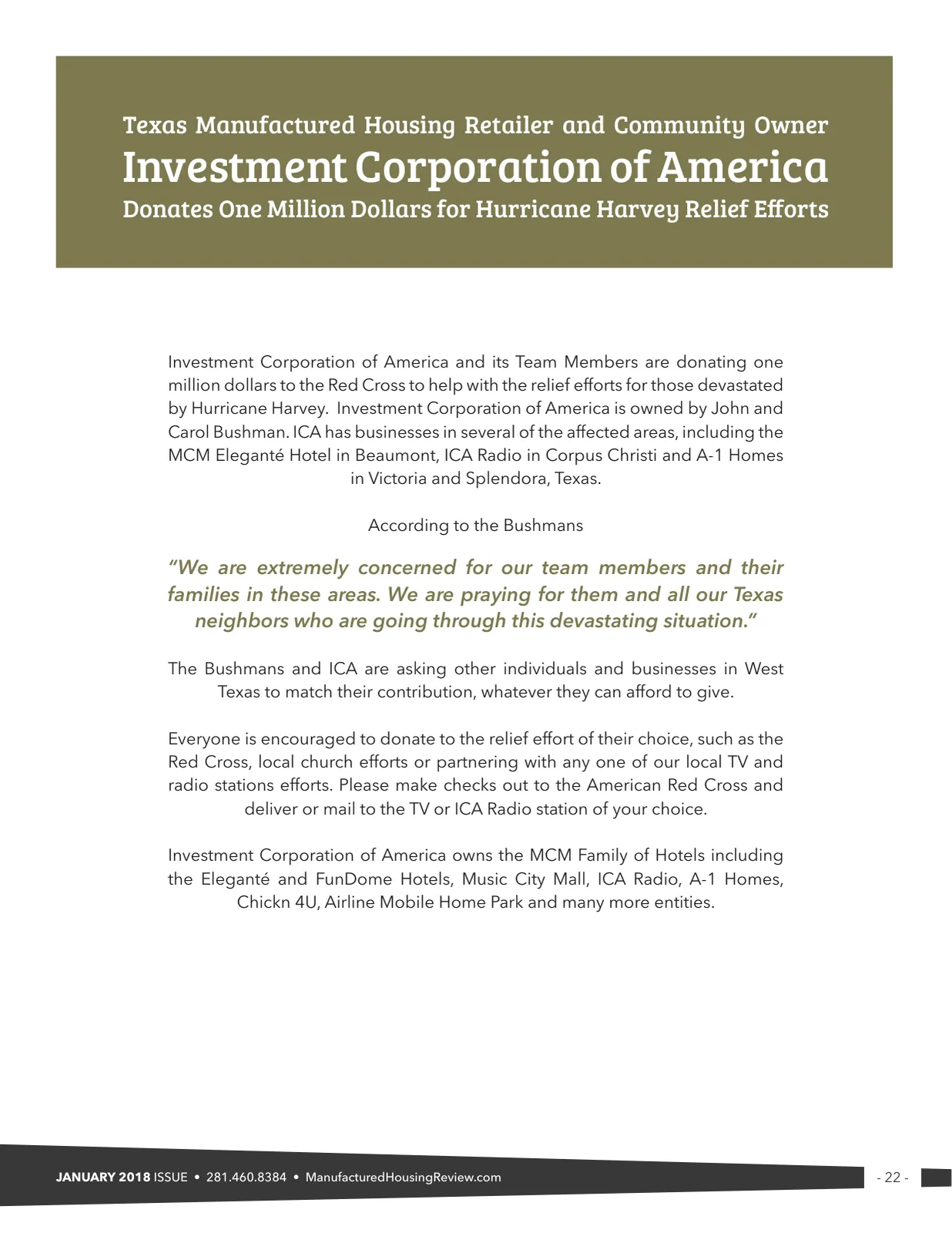 Page 22 of Manufactured Housing Review January 2018