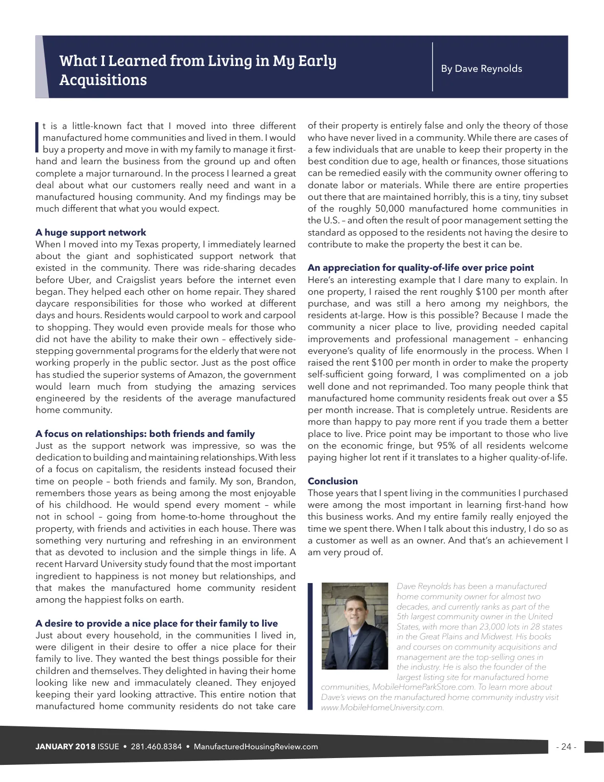 Page 24 of Manufactured Housing Review January 2018