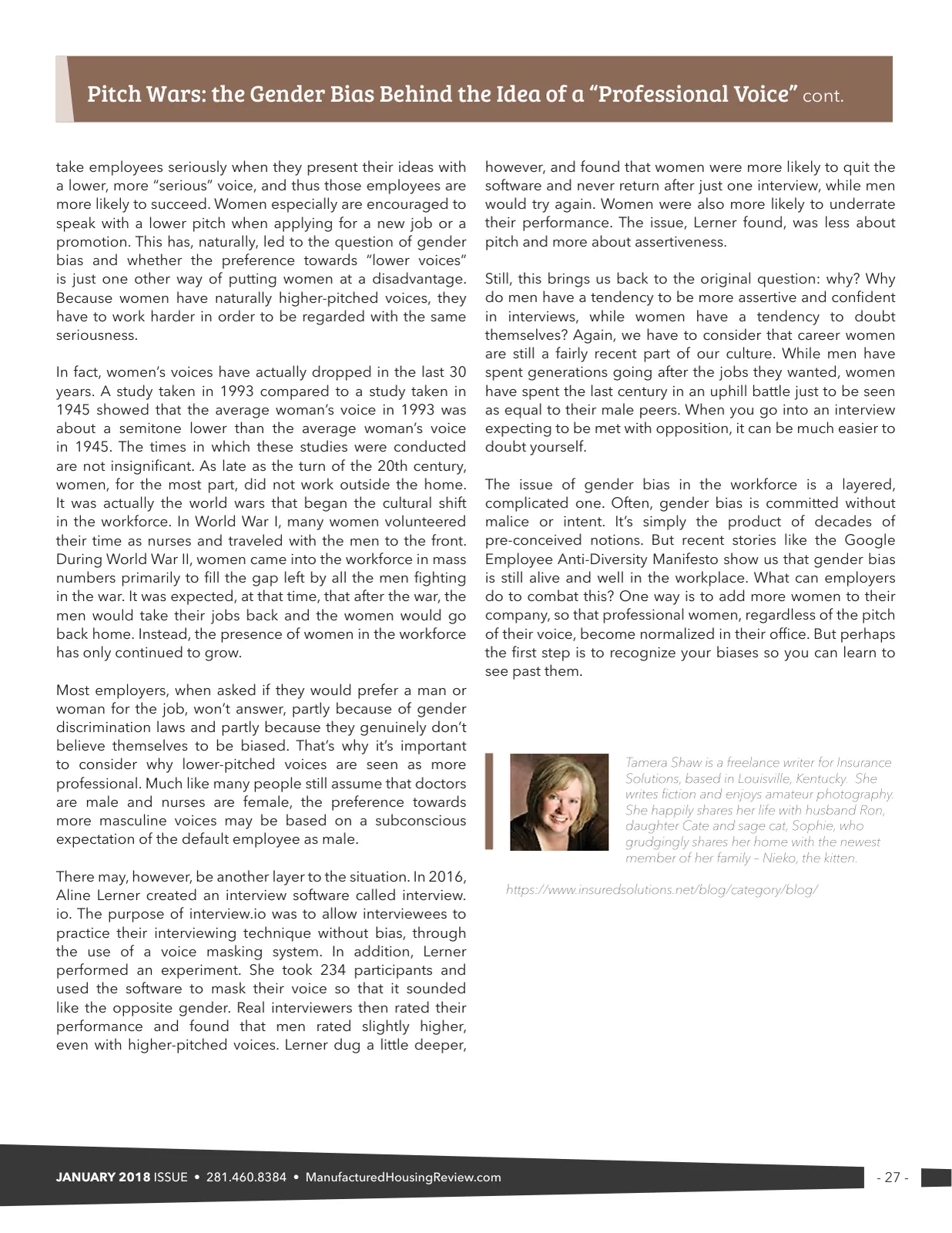 Page 27 of Manufactured Housing Review January 2018