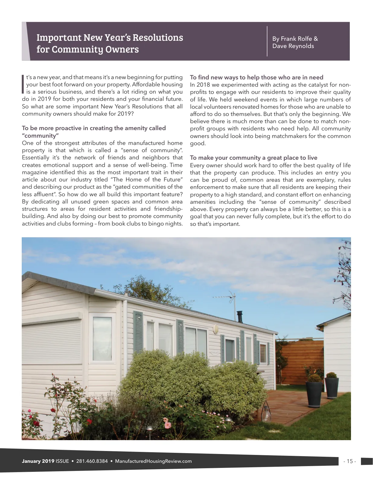 Page 15 of Manufactured Housing Review January 2019