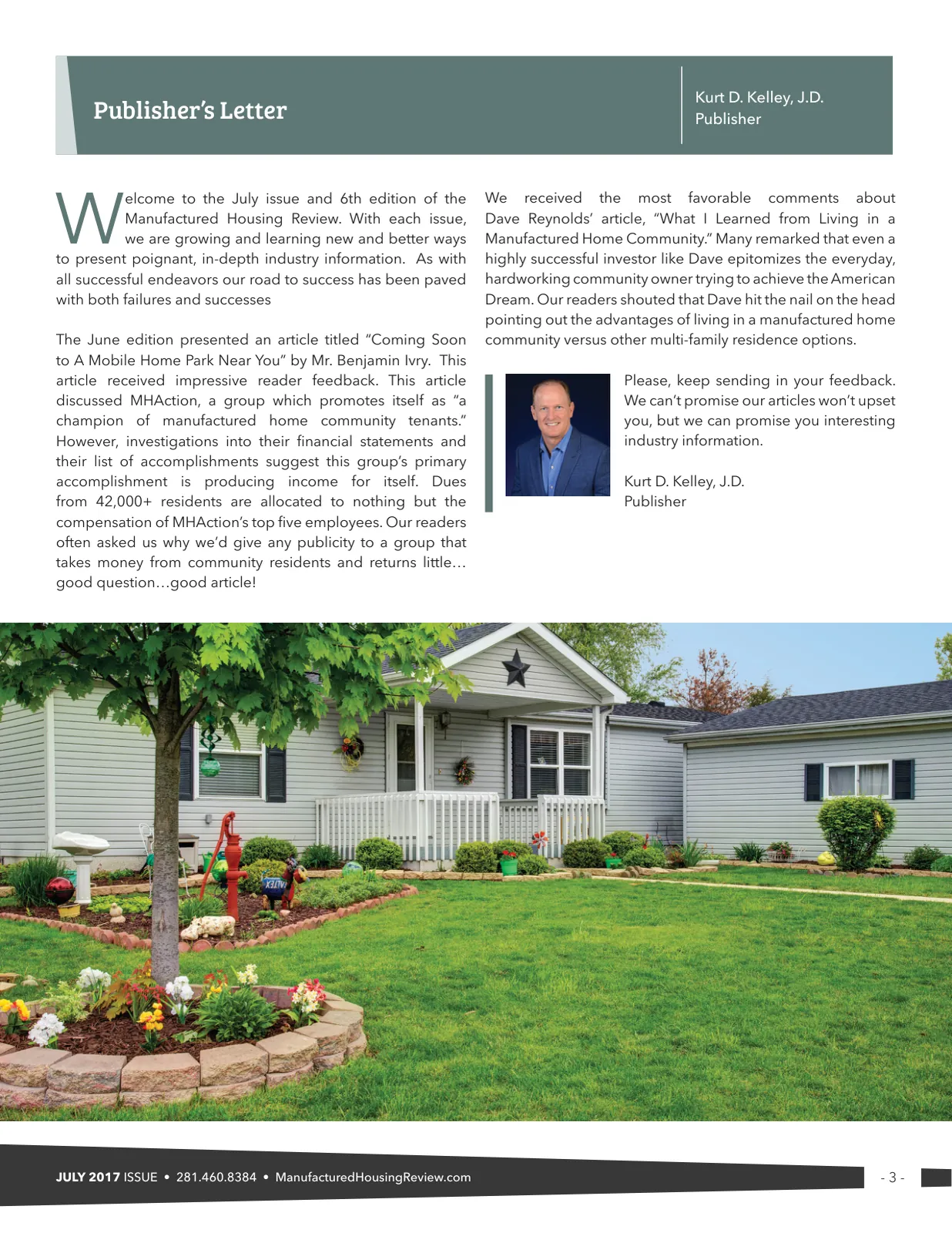 Page 3 of Manufactured Housing Review July 2017