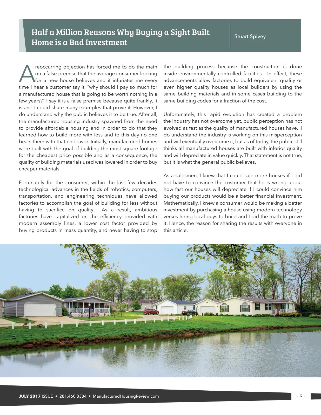 Page 9 of Manufactured Housing Review July 2017