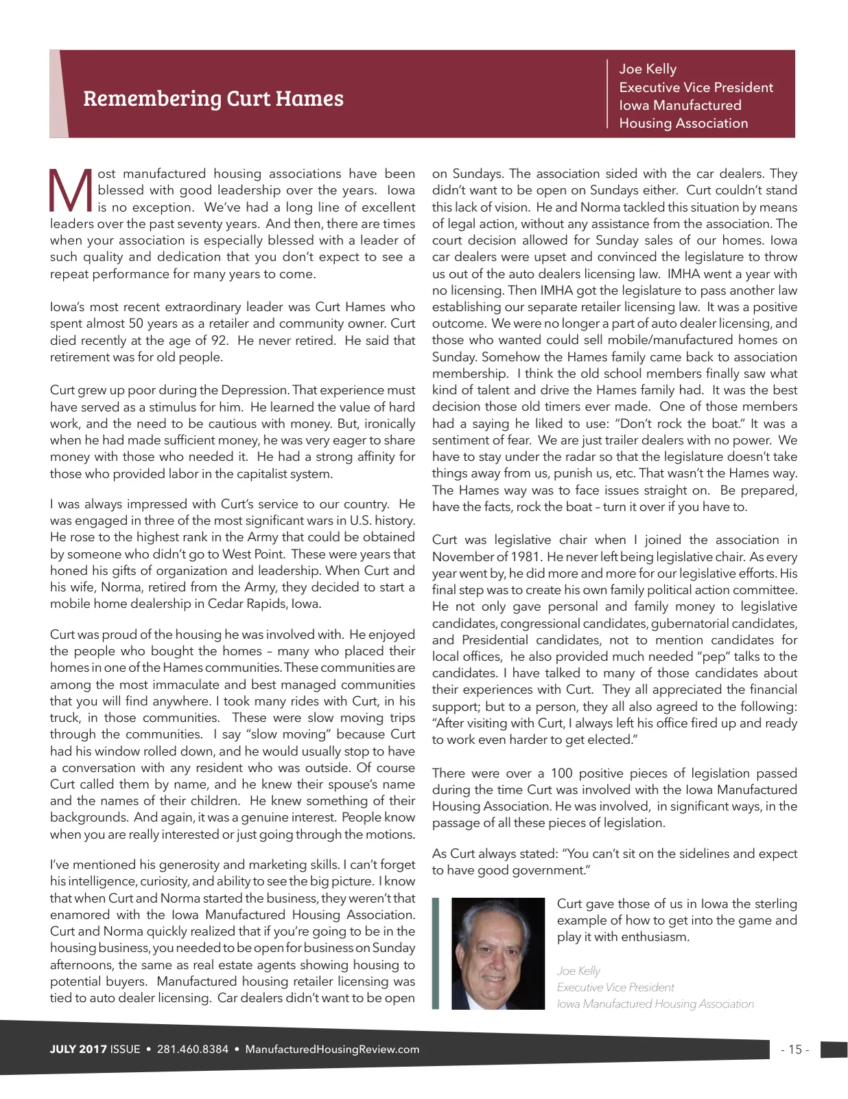 Page 15 of Manufactured Housing Review July 2017