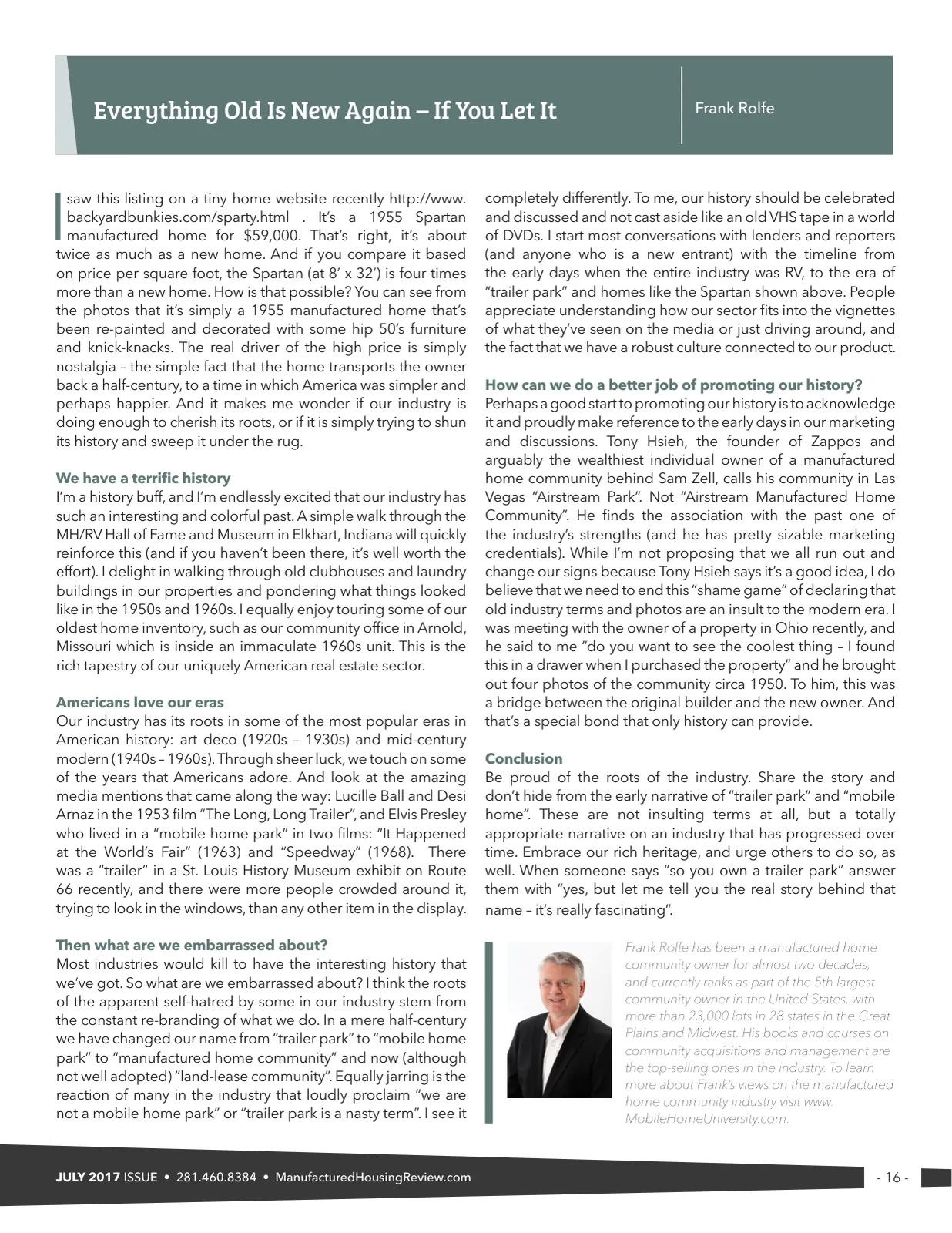 Page 16 of Manufactured Housing Review July 2017