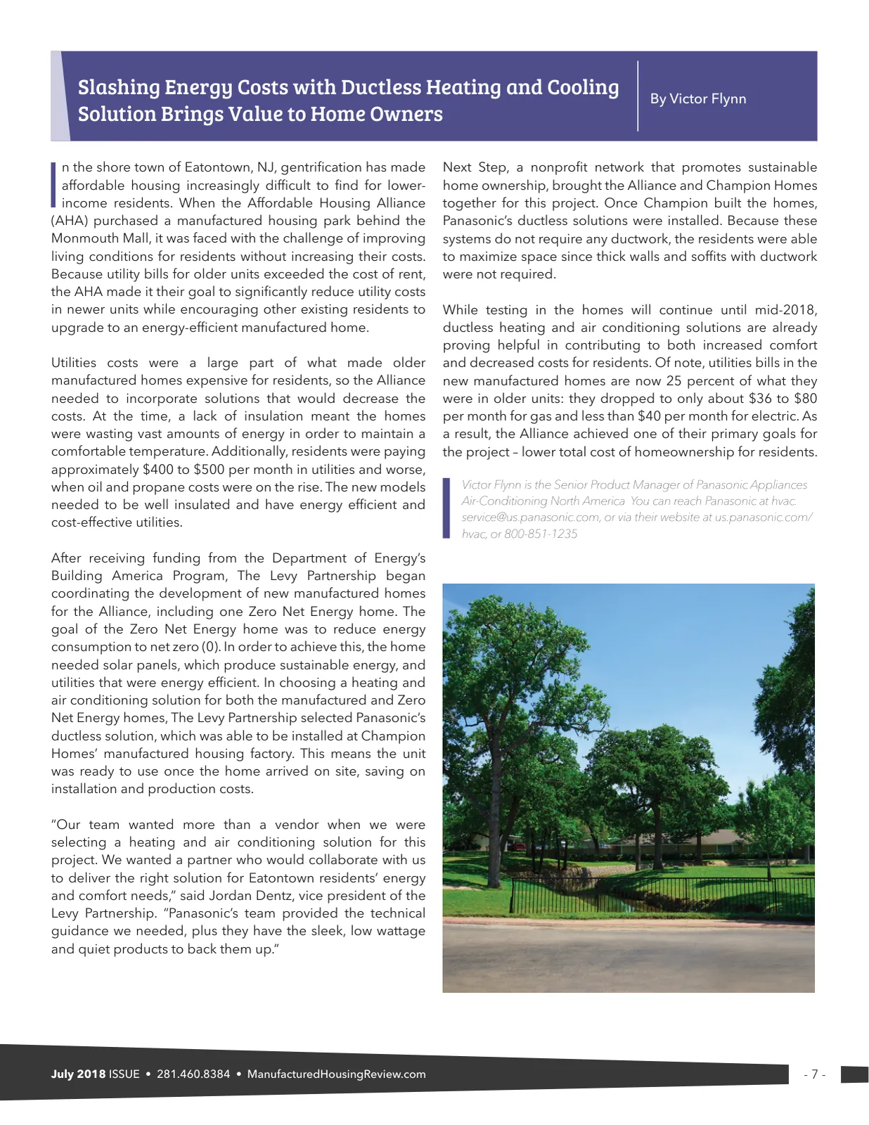 Page 8 of Manufactured Housing Review July 2018
