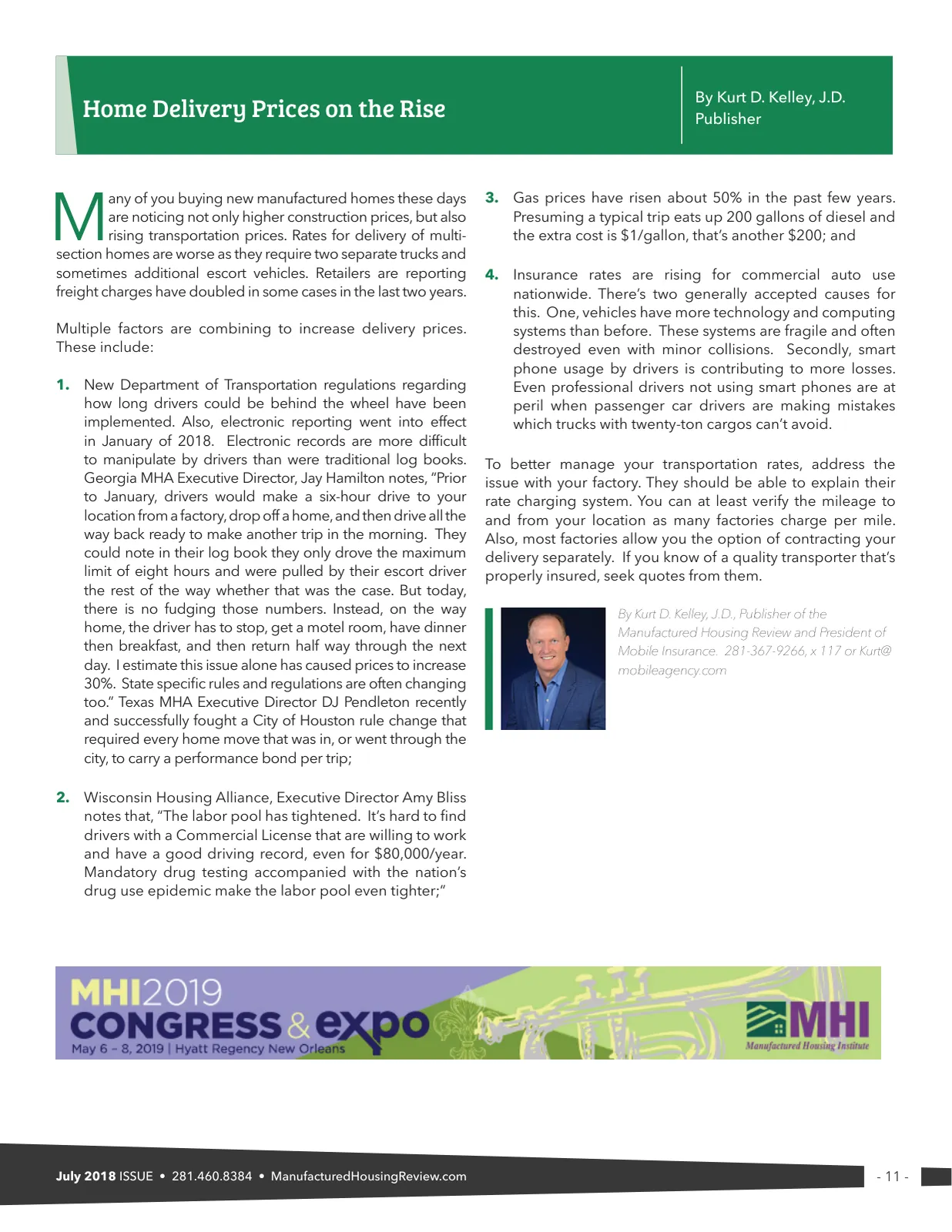 Page 11 of Manufactured Housing Review July 2018