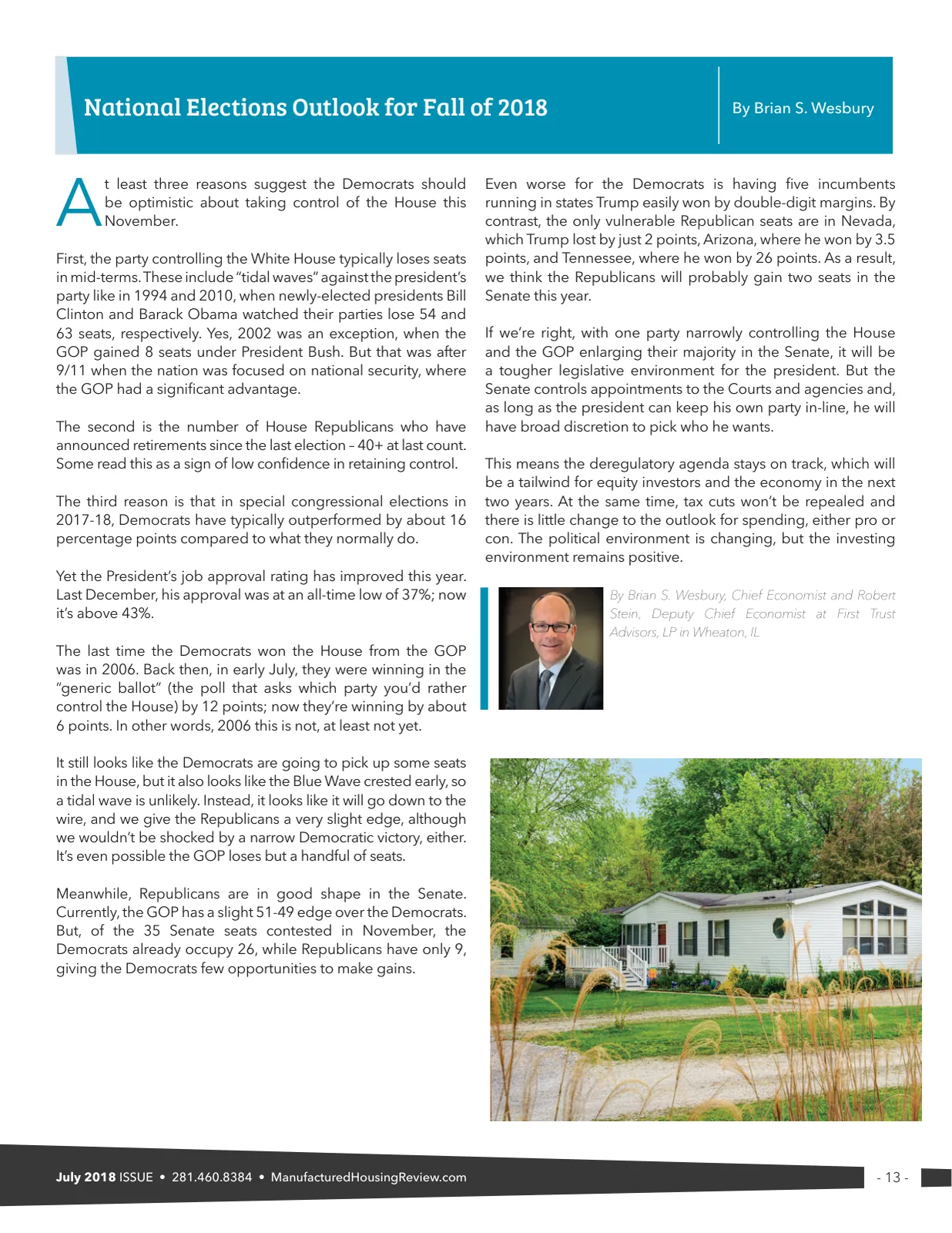 Page 13 of Manufactured Housing Review July 2018