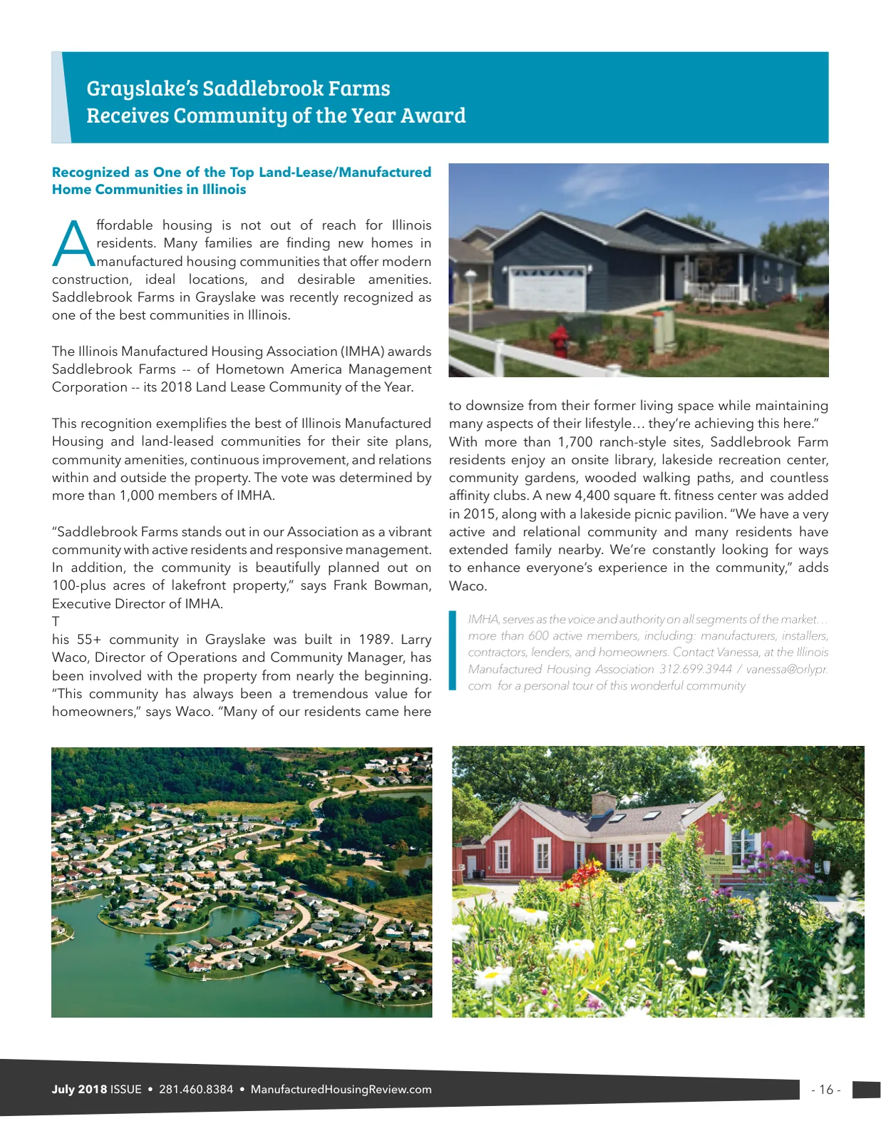 Page 16 of Manufactured Housing Review July 2018