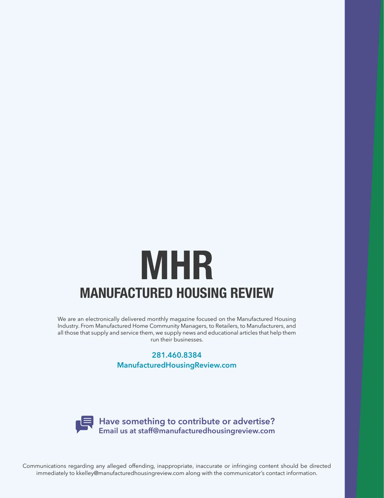 Page 21 of Manufactured Housing Review July 2018