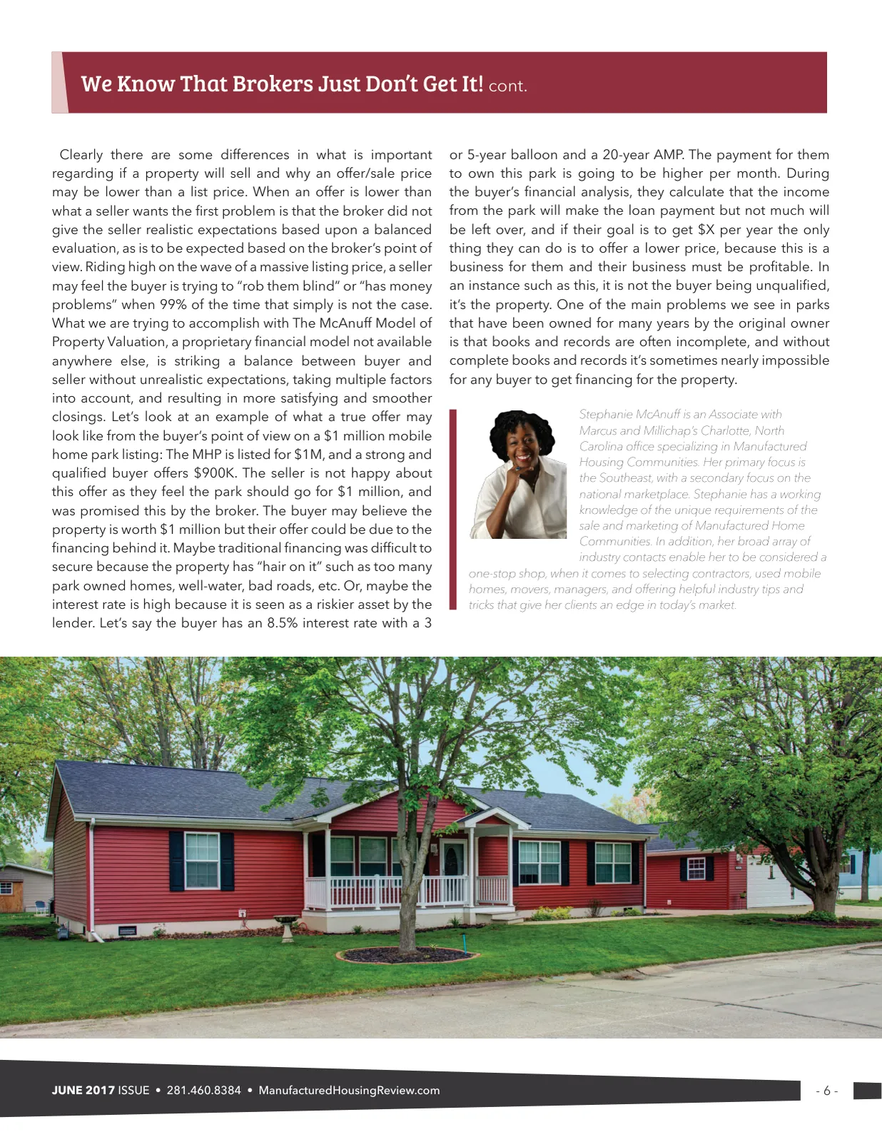 Page 6 of Manufactured Housing Review June 2017