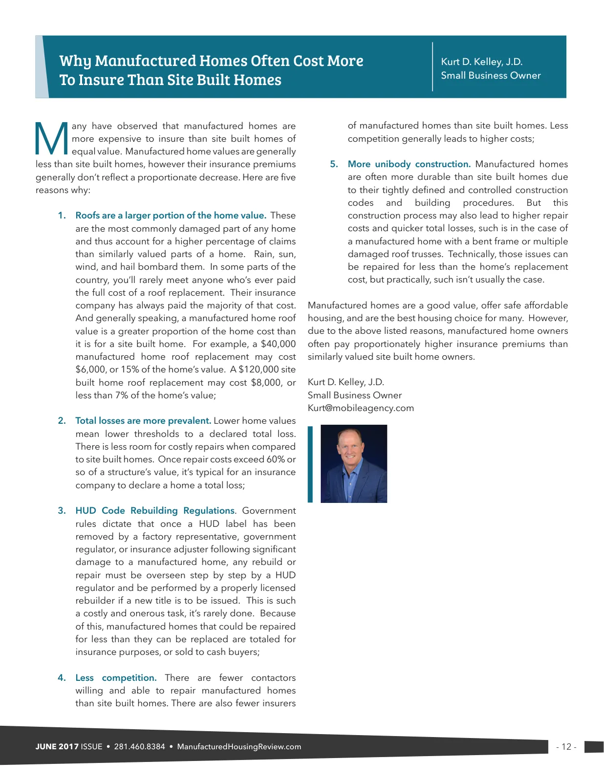 Page 12 of Manufactured Housing Review June 2017