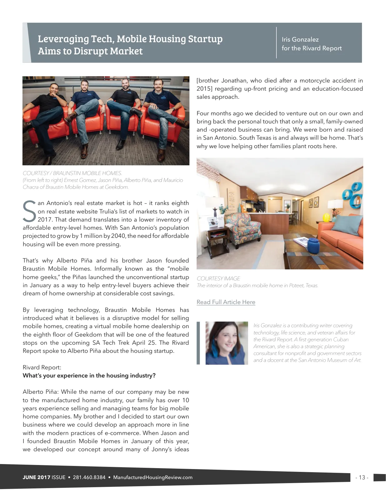 Page 13 of Manufactured Housing Review June 2017