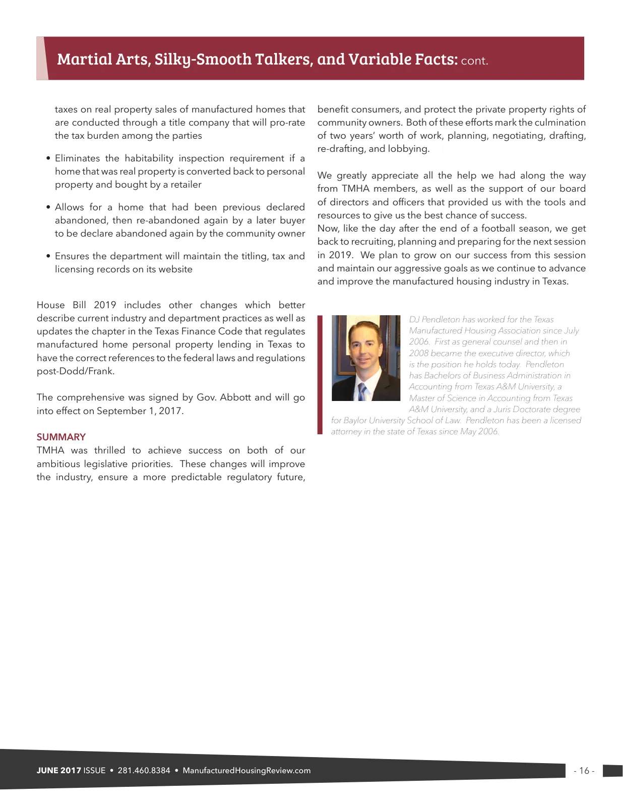 Page 16 of Manufactured Housing Review June 2017