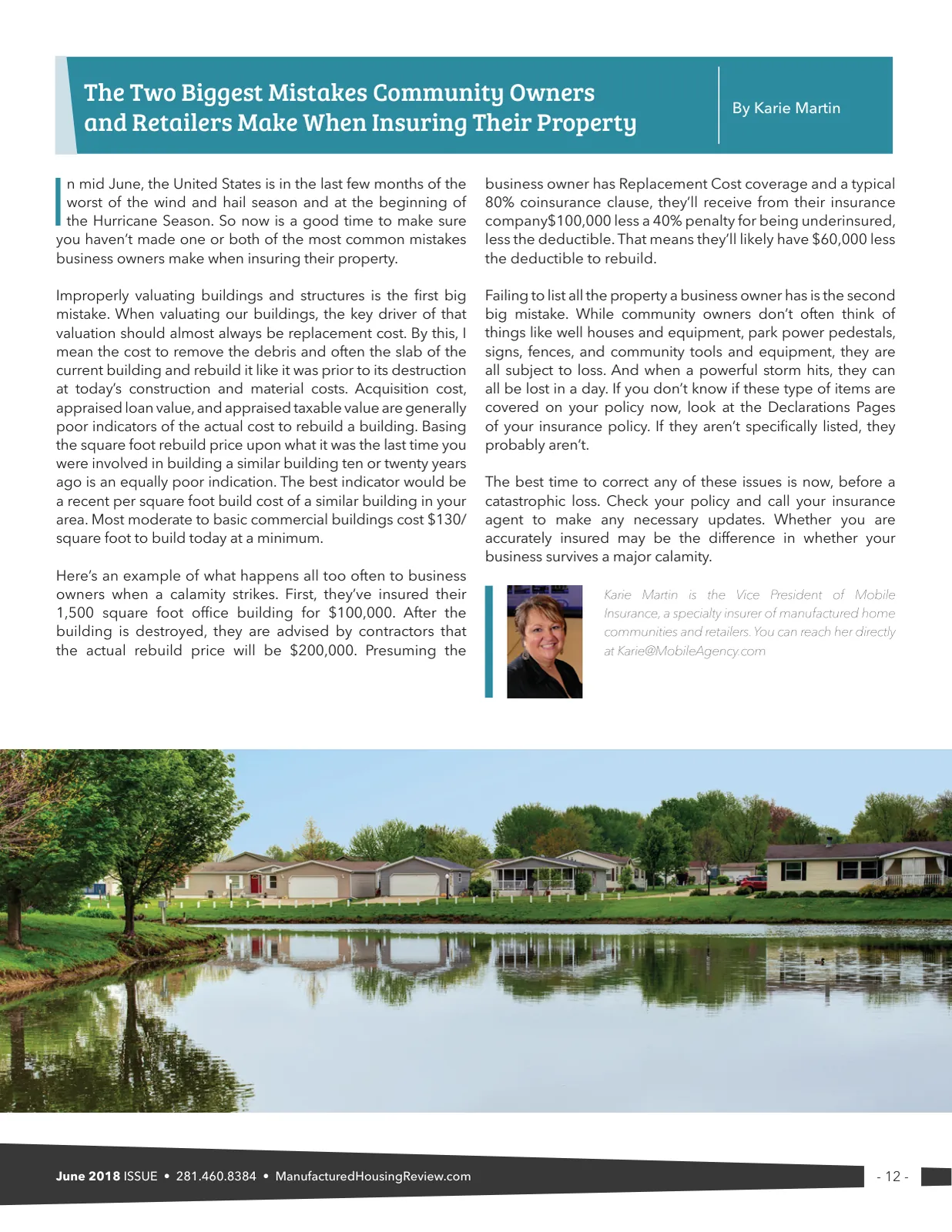 Page 12 of Manufactured Housing Review June 2018