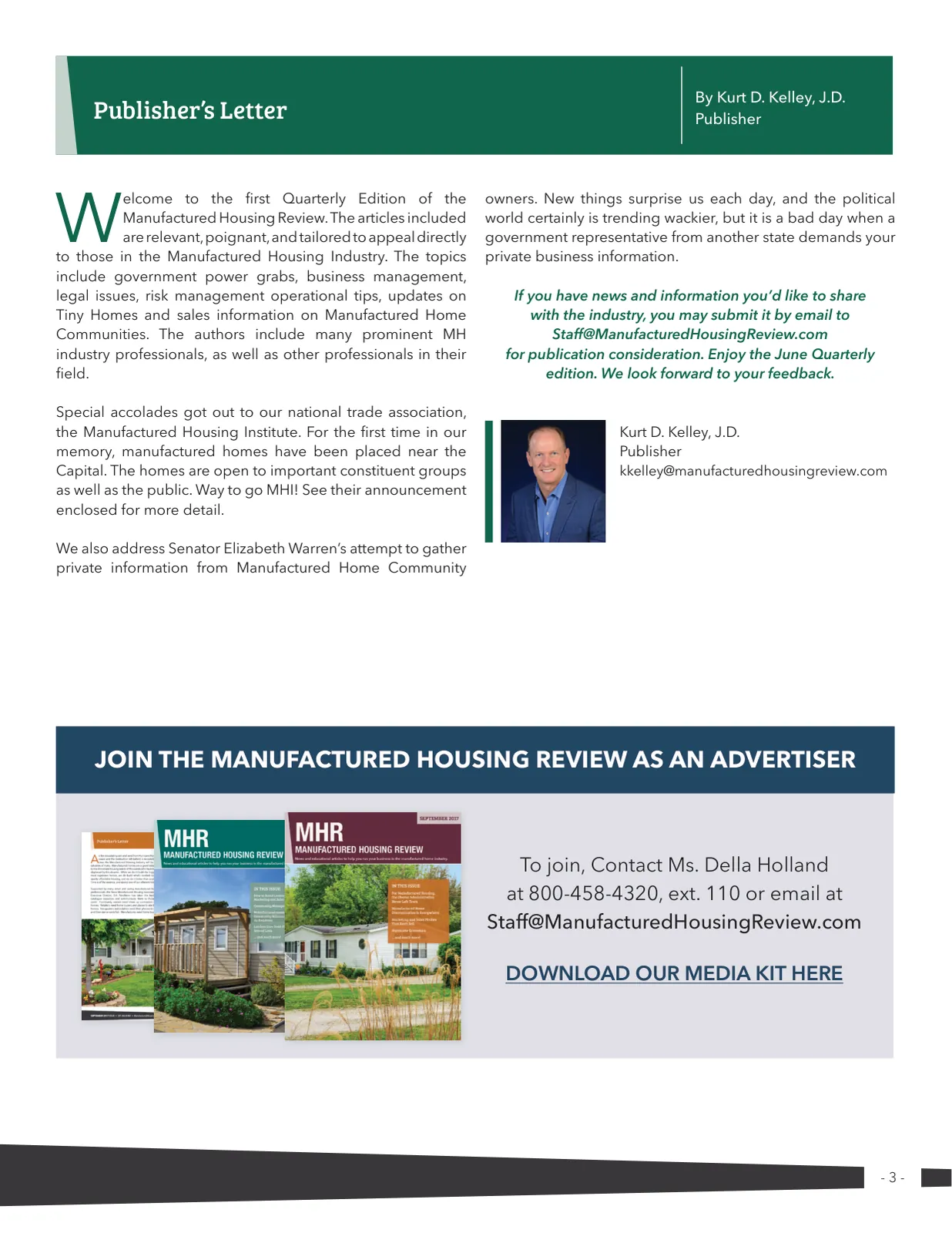 Page 3 of Manufactured Housing Review 2019 Q2