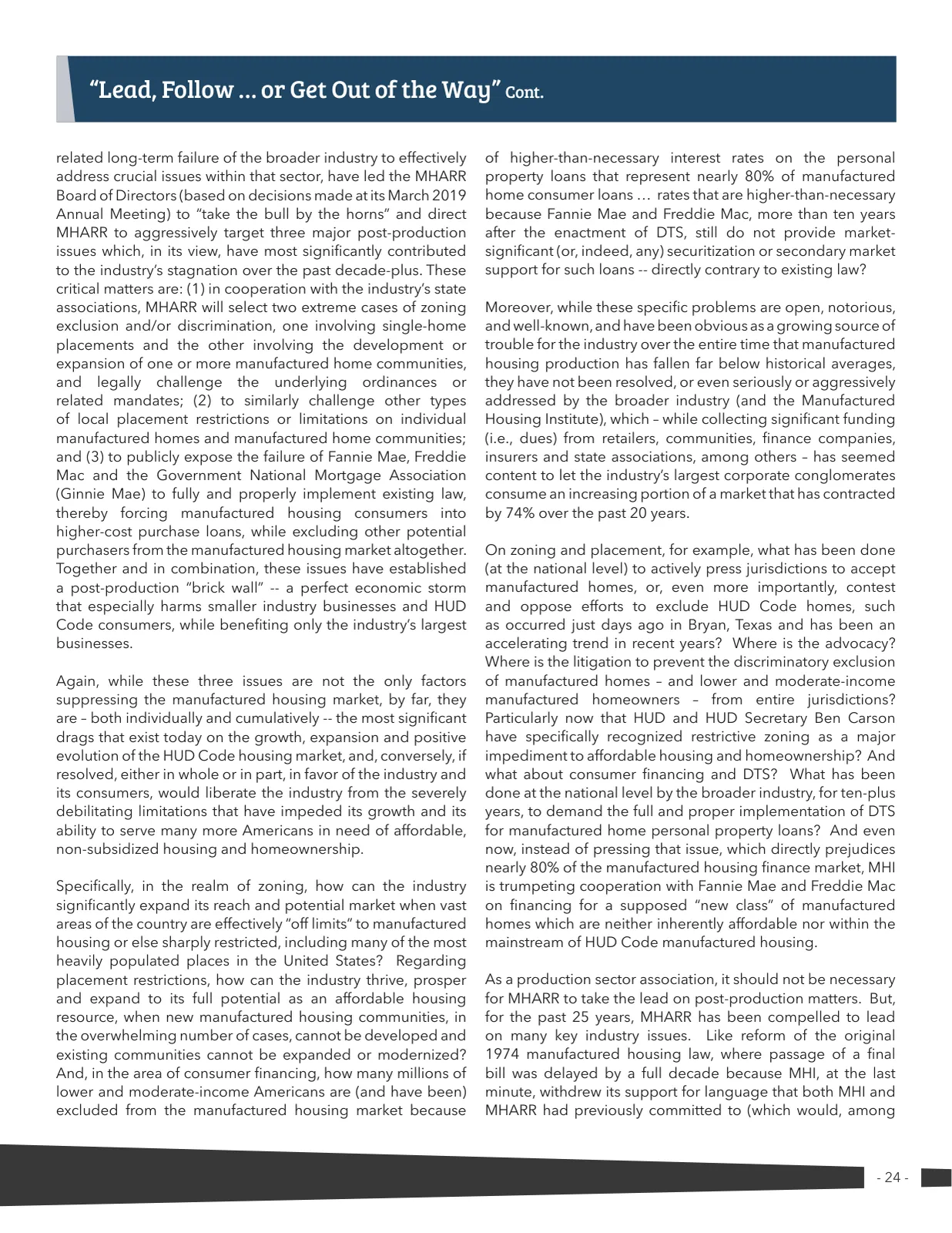 Page 24 of Manufactured Housing Review 2019 Q2