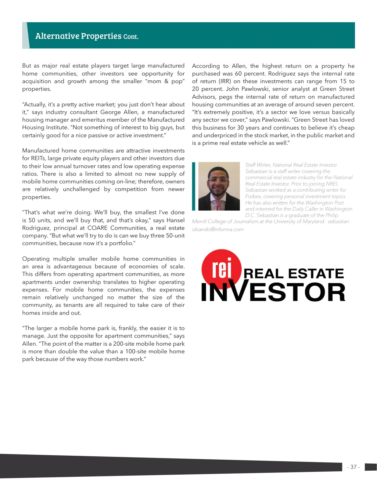 Page 37 of Manufactured Housing Review 2019 Q2
