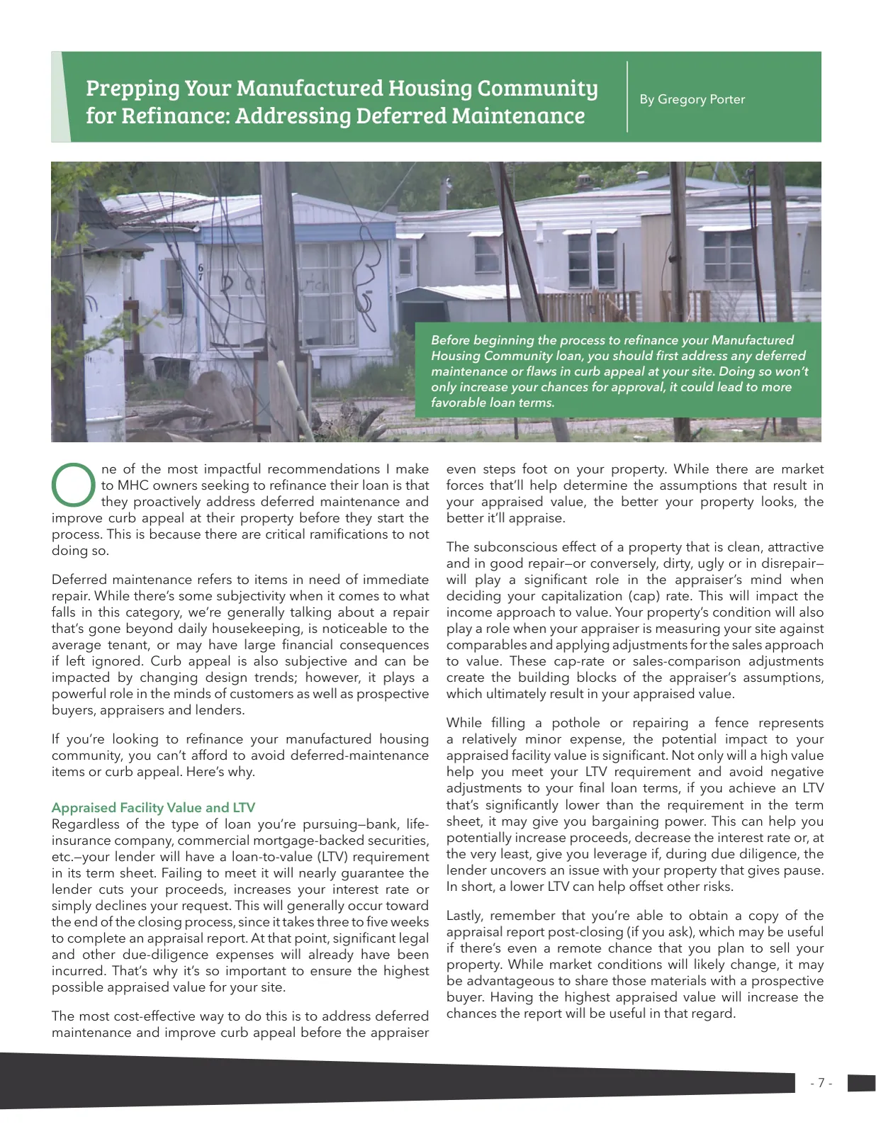 Page 7 of Manufactured Housing Review 2020 Q2