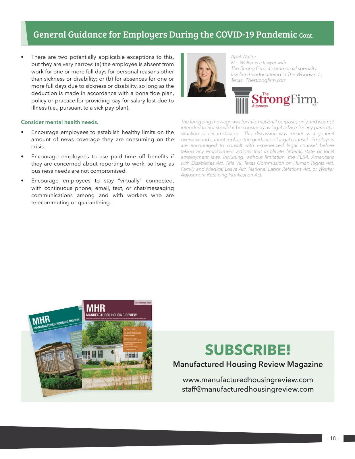 Page 18 of Manufactured Housing Review 2020 Q2