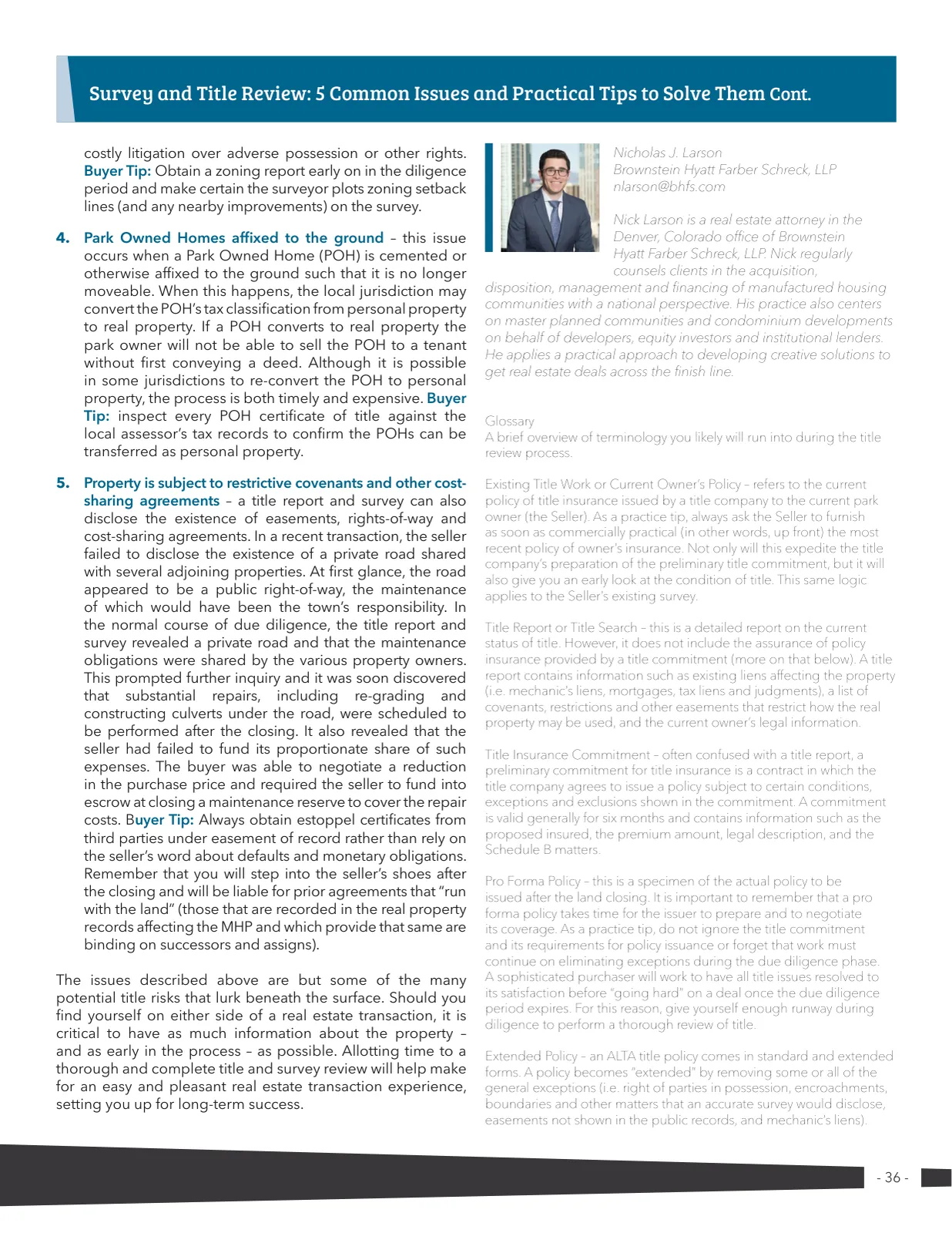 Page 36 of Manufactured Housing Review 2020 Q2