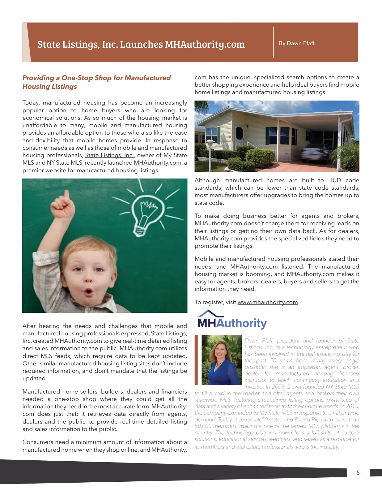 Page 5 of Manufactured Housing Review 2021 Q2