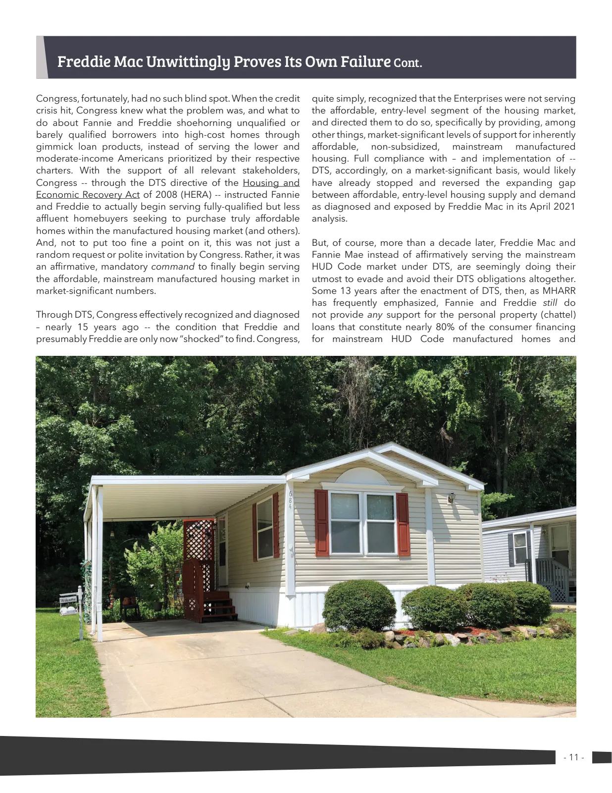 Page 11 of Manufactured Housing Review 2021 Q2