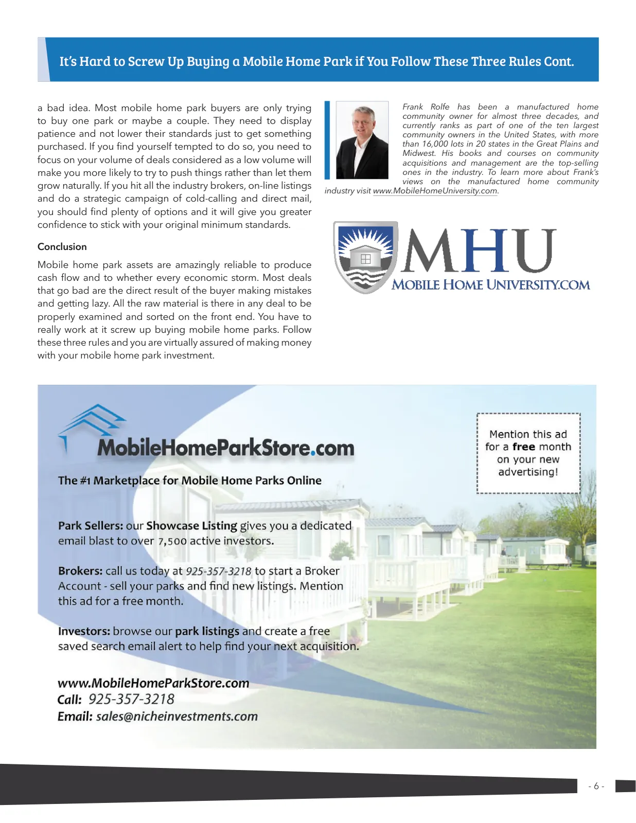 Page 6 of Manufactured Housing Review 2024 Q2