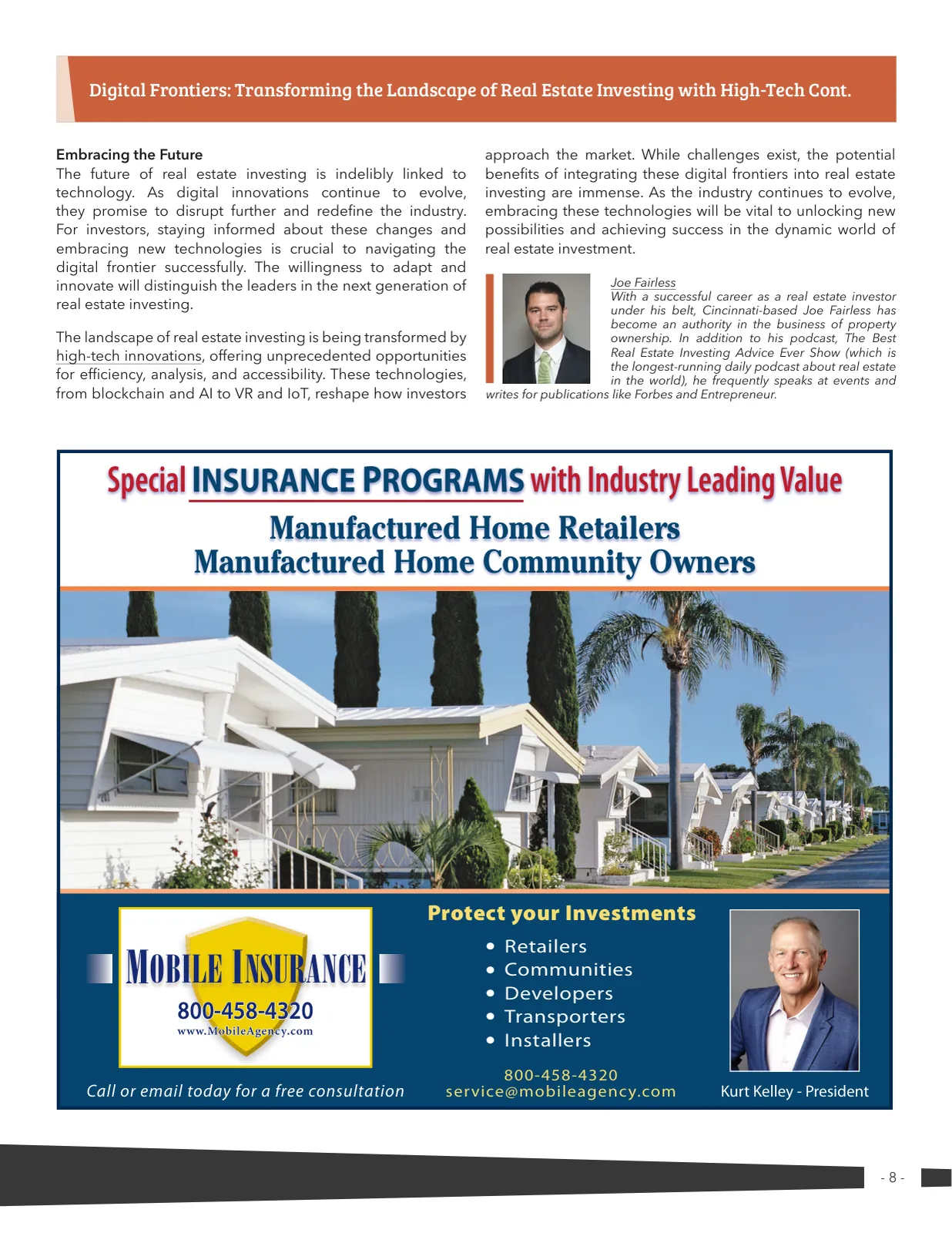 Page 8 of Manufactured Housing Review 2024 Q2