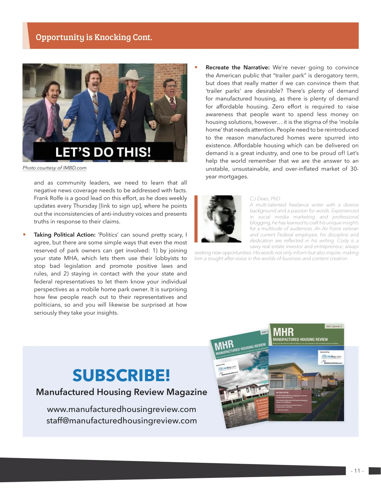 Page 11 of Manufactured Housing Review 2024 Q2