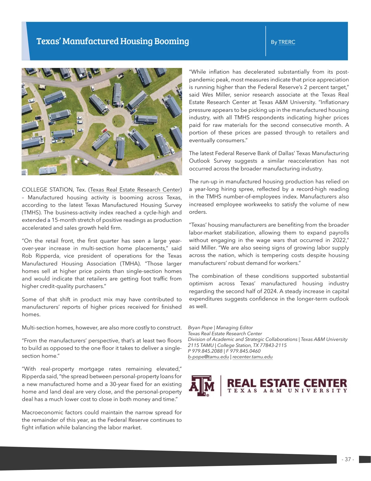 Page 37 of Manufactured Housing Review 2024 Q2