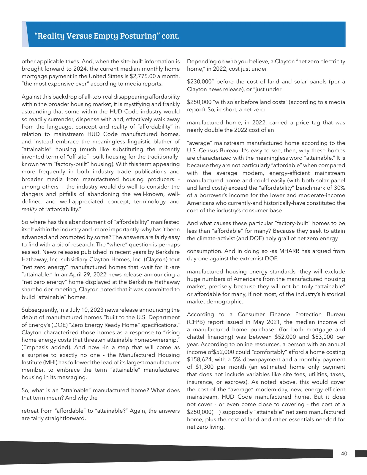 Page 40 of Manufactured Housing Review 2024 Q2